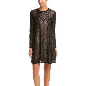 BCBGMaxAzria | Dresses | Bcbg Max Azria Black Lace Long Sleeve Dress Medium  | Poshmark